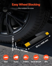 Parking Stopper, 446 mm 2 Pcs Heavy Duty Parking Aid for Garage, PP Curb Garage Floor Stopper with Reflective V952-TCDK1835125I3ODB9001V0