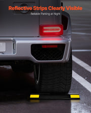 Parking Stopper, 446 mm 2 Pcs Heavy Duty Parking Aid for Garage, PP Curb Garage Floor Stopper with Reflective V952-TCDK1835125I3ODB9001V0