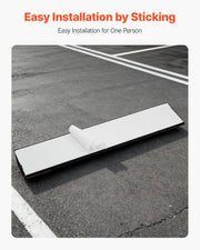 Parking Stopper, 446 mm 2 Pcs Heavy Duty Parking Aid for Garage, PP Curb Garage Floor Stopper with Reflective V952-TCDK1835125I3ODB9001V0