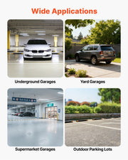 Parking Stopper, 446 mm 2 Pcs Heavy Duty Parking Aid for Garage, PP Curb Garage Floor Stopper with Reflective V952-TCDK1835125I3ODB9001V0