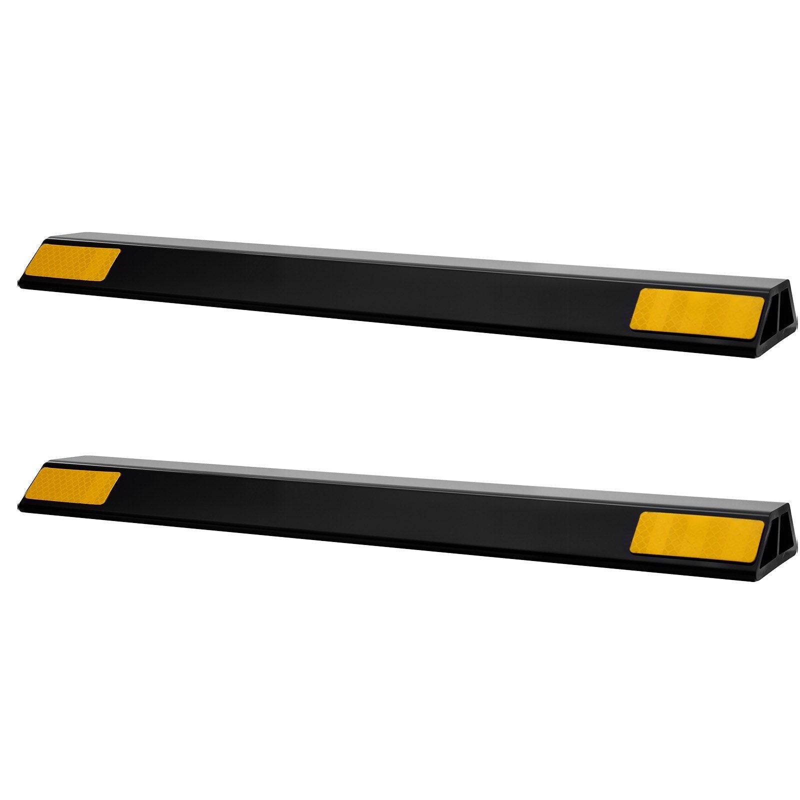 Parking Stopper, 446 mm 2 Pcs Heavy Duty Parking Aid for Garage, PP Curb Garage Floor Stopper with Reflective V952-TCDK1835125I3ODB9001V0