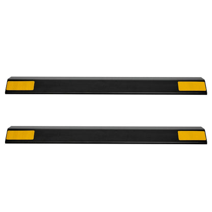 Parking Stopper, 446 mm 2 Pcs Heavy Duty Parking Aid for Garage, PP Curb Garage Floor Stopper with Reflective V952-TCDK1835125I3ODB9001V0