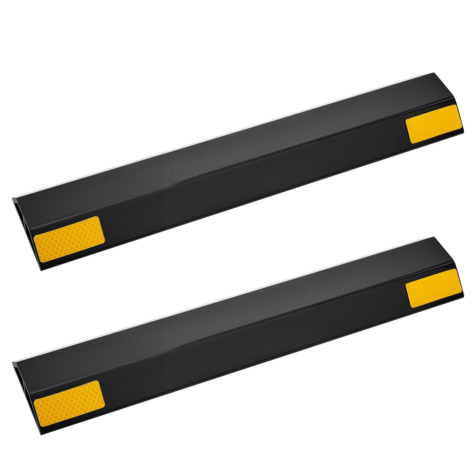 Parking Stopper, 446 mm 2 Pcs Heavy Duty Parking Aid for Garage, PP Curb Garage Floor Stopper with Reflective V952-TCDK1835125I3ODB9001V0