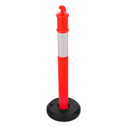 2 Pack Traffic Delineator Posts, 1140 mm Traffic Safety Cones with Fillable Base and Reflective Strips, Heavy V952-TCDZJTJSZHS4ZA5MR001V0