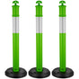 3 Pack Traffic Delineator Posts, 1140 mm Traffic Safety Cones with Fillable Base and Reflective Strips, Heavy V952-TCDZJTJSZLS4LWRAR001V0