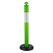 3 Pack Traffic Delineator Posts, 1140 mm Traffic Safety Cones with Fillable Base and Reflective Strips, Heavy V952-TCDZJTJSZLS4LWRAR001V0