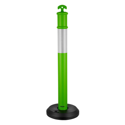 3 Pack Traffic Delineator Posts, 1140 mm Traffic Safety Cones with Fillable Base and Reflective Strips, Heavy V952-TCDZJTJSZLS4LWRAR001V0