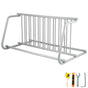 10 Holders Floor Bike Rack, 59" Length All-Steel Grid Bike Rack, 10-Bike Capacity Dual-Side Storage Stand for V952-TCJ-10C0000000001V0