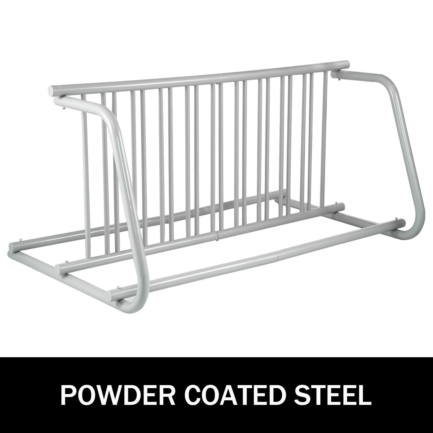 10 Holders Floor Bike Rack, 59" Length All-Steel Grid Bike Rack, 10-Bike Capacity Dual-Side Storage Stand for V952-TCJ-10C0000000001V0