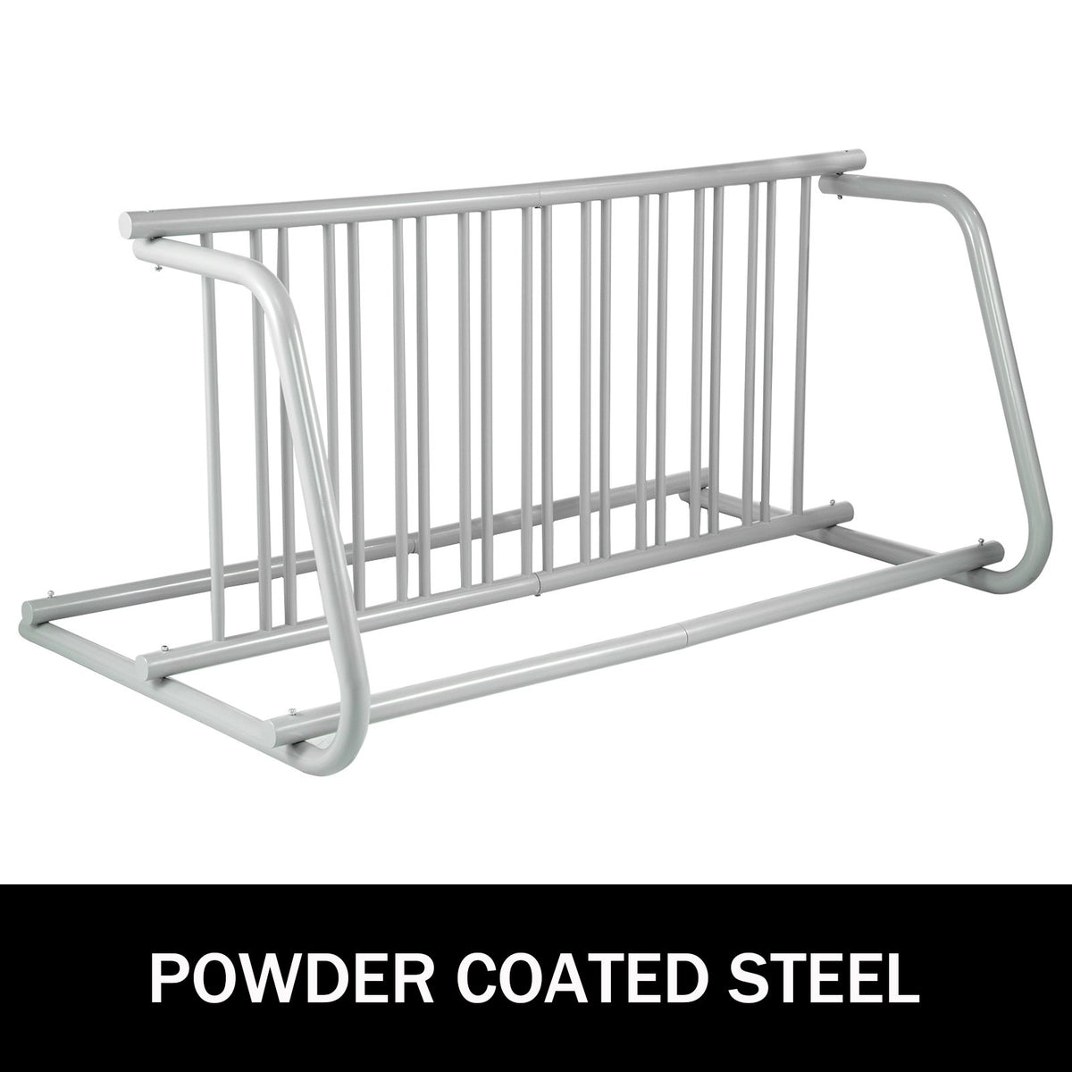 10 Holders Floor Bike Rack, 59" Length All-Steel Grid Bike Rack, 10-Bike Capacity Dual-Side Storage Stand for V952-TCJ-10C0000000001V0