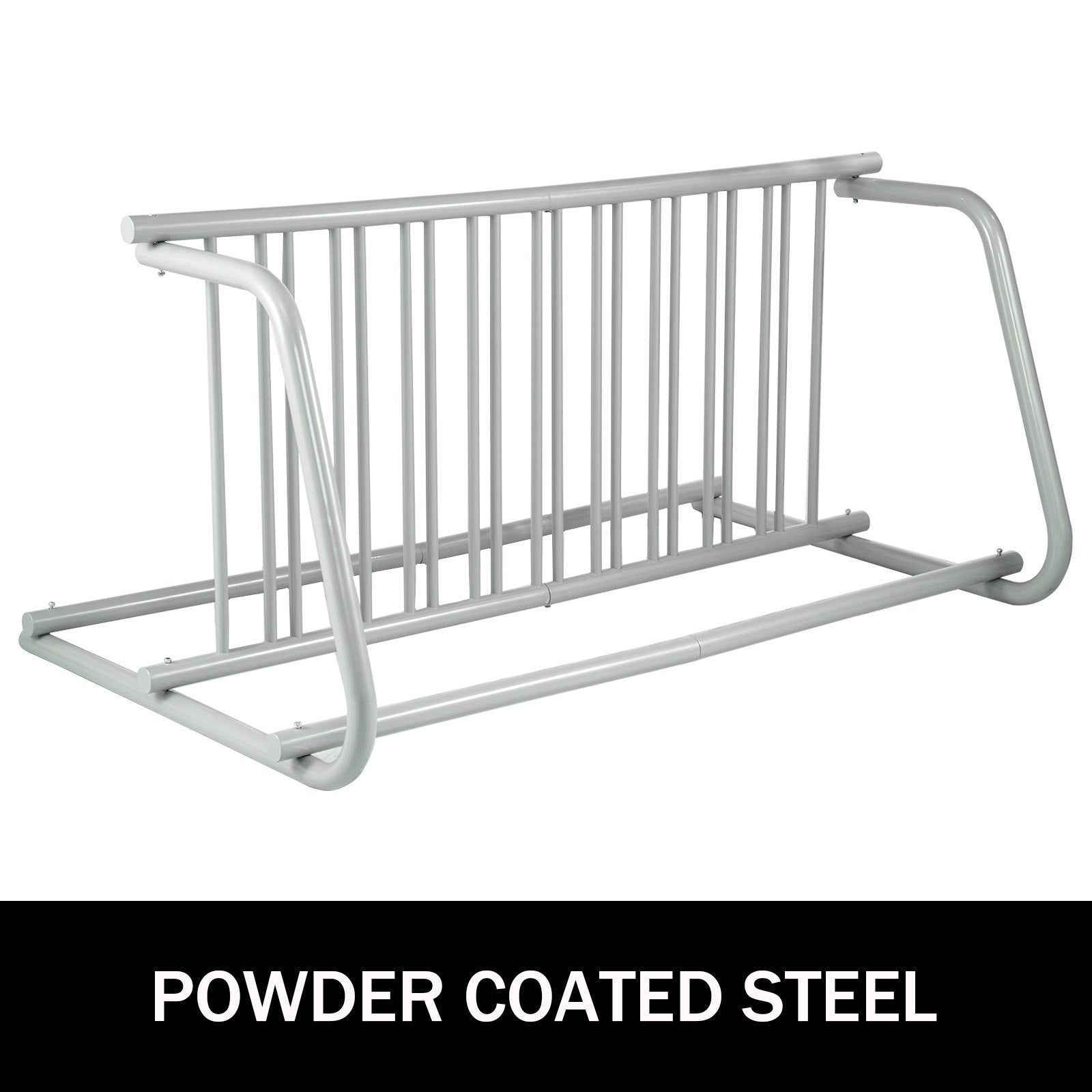 10 Holders Floor Bike Rack, 59" Length All-Steel Grid Bike Rack, 10-Bike Capacity Dual-Side Storage Stand for V952-TCJ-10C0000000001V0