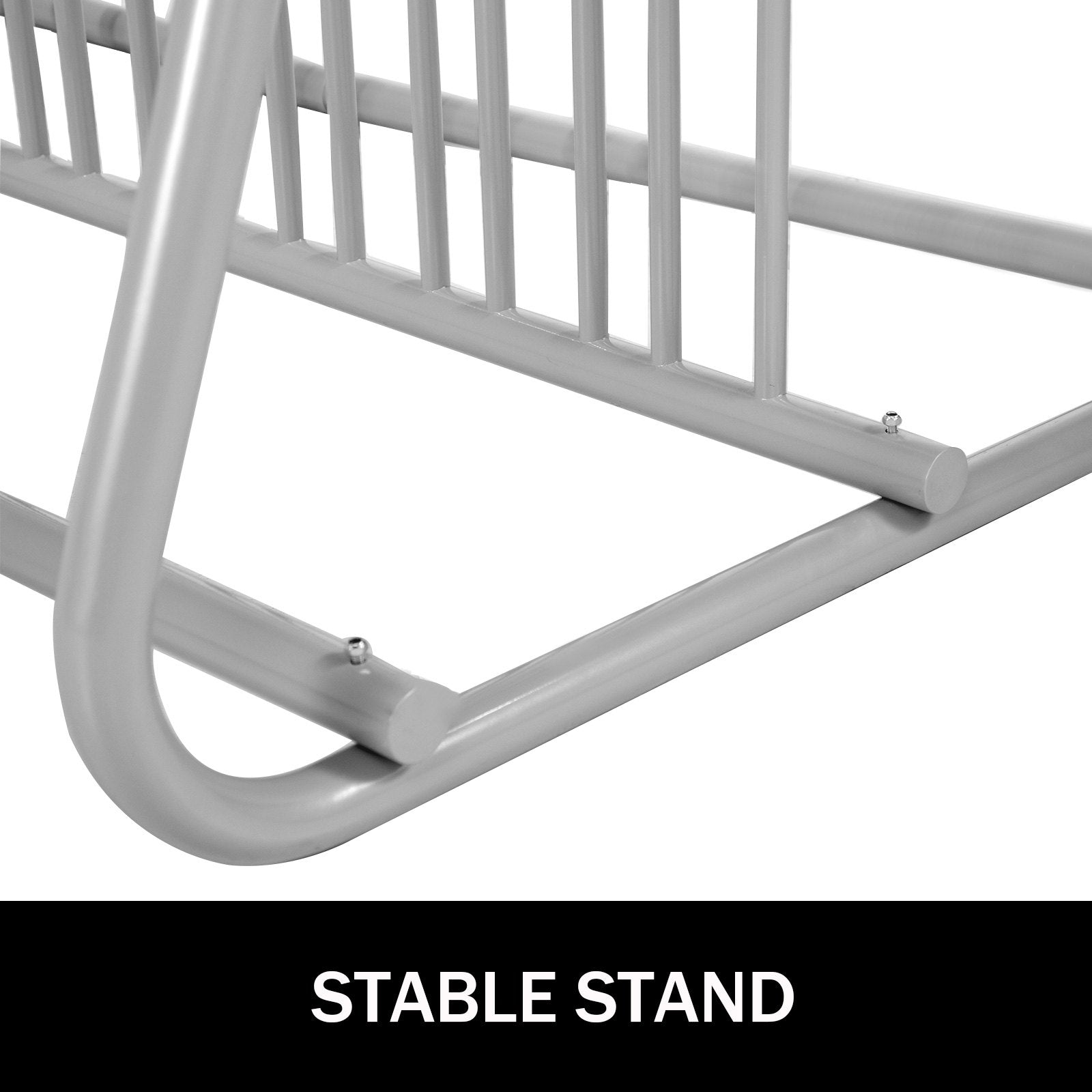 10 Holders Floor Bike Rack, 59" Length All-Steel Grid Bike Rack, 10-Bike Capacity Dual-Side Storage Stand for V952-TCJ-10C0000000001V0