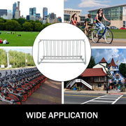 10 Holders Floor Bike Rack, 59" Length All-Steel Grid Bike Rack, 10-Bike Capacity Dual-Side Storage Stand for V952-TCJ-10C0000000001V0