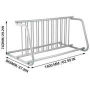 10 Holders Floor Bike Rack, 59" Length All-Steel Grid Bike Rack, 10-Bike Capacity Dual-Side Storage Stand for V952-TCJ-10C0000000001V0