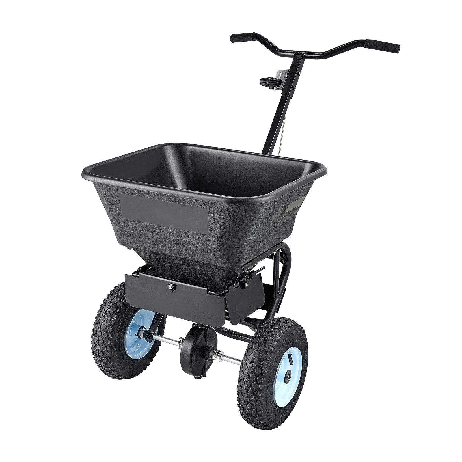 Lawn Spreader, 100LBS Capacity, Walk-Behind Push Spreader, 0-9.8ft Spreading Width, 13 in All Terrain V952-TCSBJ100LBSPEB08E001V0