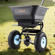 Lawn Spreader, 100LBS Capacity, Walk-Behind Push Spreader, 0-9.8ft Spreading Width, 13 in All Terrain V952-TCSBJ100LBSPEB08E001V0