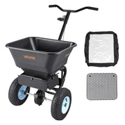 Lawn Spreader, 100LBS Capacity, Walk-Behind Push Spreader, 0-9.8ft Spreading Width, 13 in All Terrain V952-TCSBJ100LBSPEB08E001V0