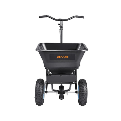 Lawn Spreader, 100LBS Capacity, Walk-Behind Push Spreader, 0-9.8ft Spreading Width, 13 in All Terrain V952-TCSBJ100LBSPEB08E001V0