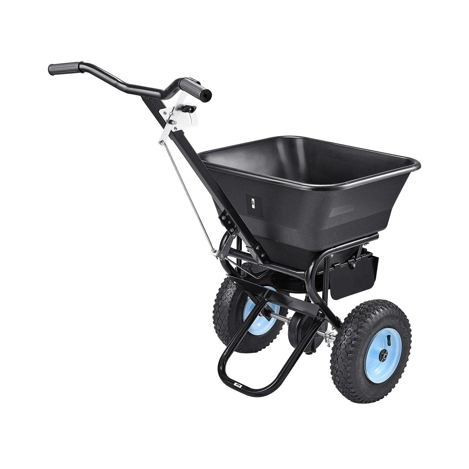 Lawn Spreader, 100LBS Capacity, Walk-Behind Push Spreader, 0-9.8ft Spreading Width, 13 in All Terrain V952-TCSBJ100LBSPEB08E001V0
