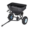 Tow Behind Broadcast Spreader, 130LBS Capacity, Tow/Push Garden Spreader with 13 in Tires, 30 Adjustable V952-TCSBJ130LBSPQZ8XK001V0