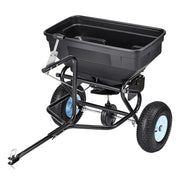 Tow Behind Broadcast Spreader, 130LBS Capacity, Tow/Push Garden Spreader with 13 in Tires, 30 Adjustable V952-TCSBJ130LBSPQZ8XK001V0