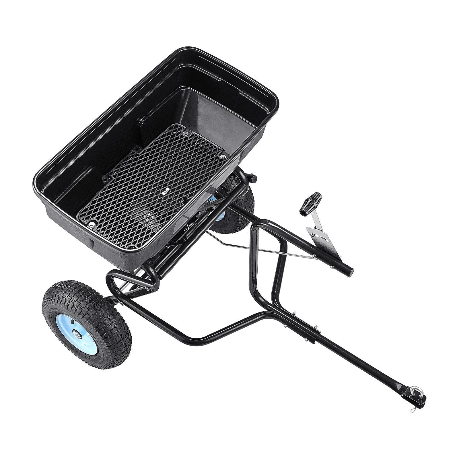 Tow Behind Broadcast Spreader, 130LBS Capacity, Tow/Push Garden Spreader with 13 in Tires, 30 Adjustable V952-TCSBJ130LBSPQZ8XK001V0