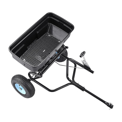 Tow Behind Broadcast Spreader, 130LBS Capacity, Tow/Push Garden Spreader with 13 in Tires, 30 Adjustable V952-TCSBJ130LBSPQZ8XK001V0