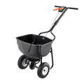 Walk Behind Spreader, 60LBS Capacity, Push Spreader with Hopper Grate, 0-9.8 ft Spreading Width, 8 in All V952-TCSBJ60LBSPZF8R6S001V0