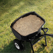 Walk Behind Spreader, 60LBS Capacity, Push Spreader with Hopper Grate, 0-9.8 ft Spreading Width, 8 in All V952-TCSBJ60LBSPZF8R6S001V0