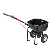 Walk Behind Spreader, 60LBS Capacity, Push Spreader with Hopper Grate, 0-9.8 ft Spreading Width, 8 in All V952-TCSBJ60LBSPZF8R6S001V0