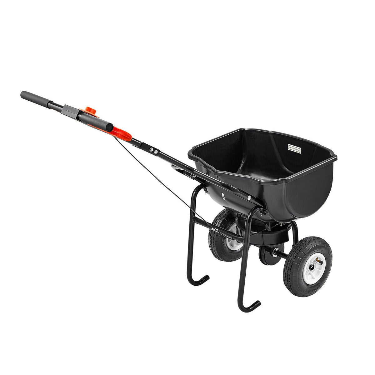 Walk Behind Spreader, 60LBS Capacity, Push Spreader with Hopper Grate, 0-9.8 ft Spreading Width, 8 in All V952-TCSBJ60LBSPZF8R6S001V0