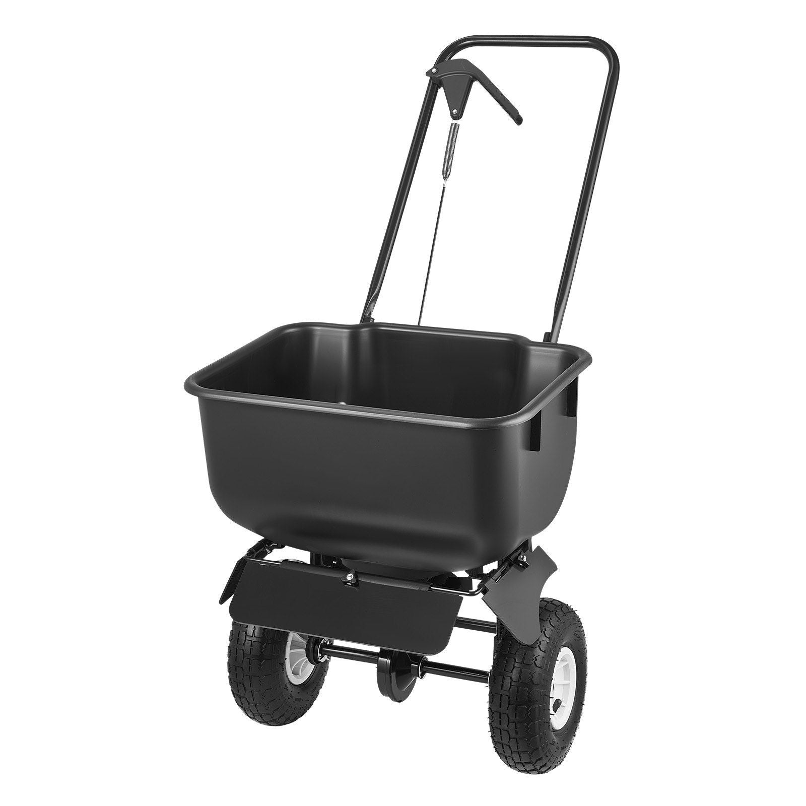 Push Lawn Spreader, 3.6m Spreading Width, Broadcast Spreader with 36.3kg Load Capacity & 10 in All-Terrain V952-TCSBJ80LBS12D3MUC001V0