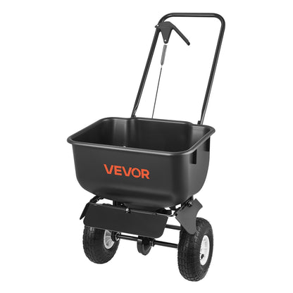 Push Lawn Spreader, 3.6m Spreading Width, Broadcast Spreader with 36.3kg Load Capacity & 10 in All-Terrain V952-TCSBJ80LBS12D3MUC001V0