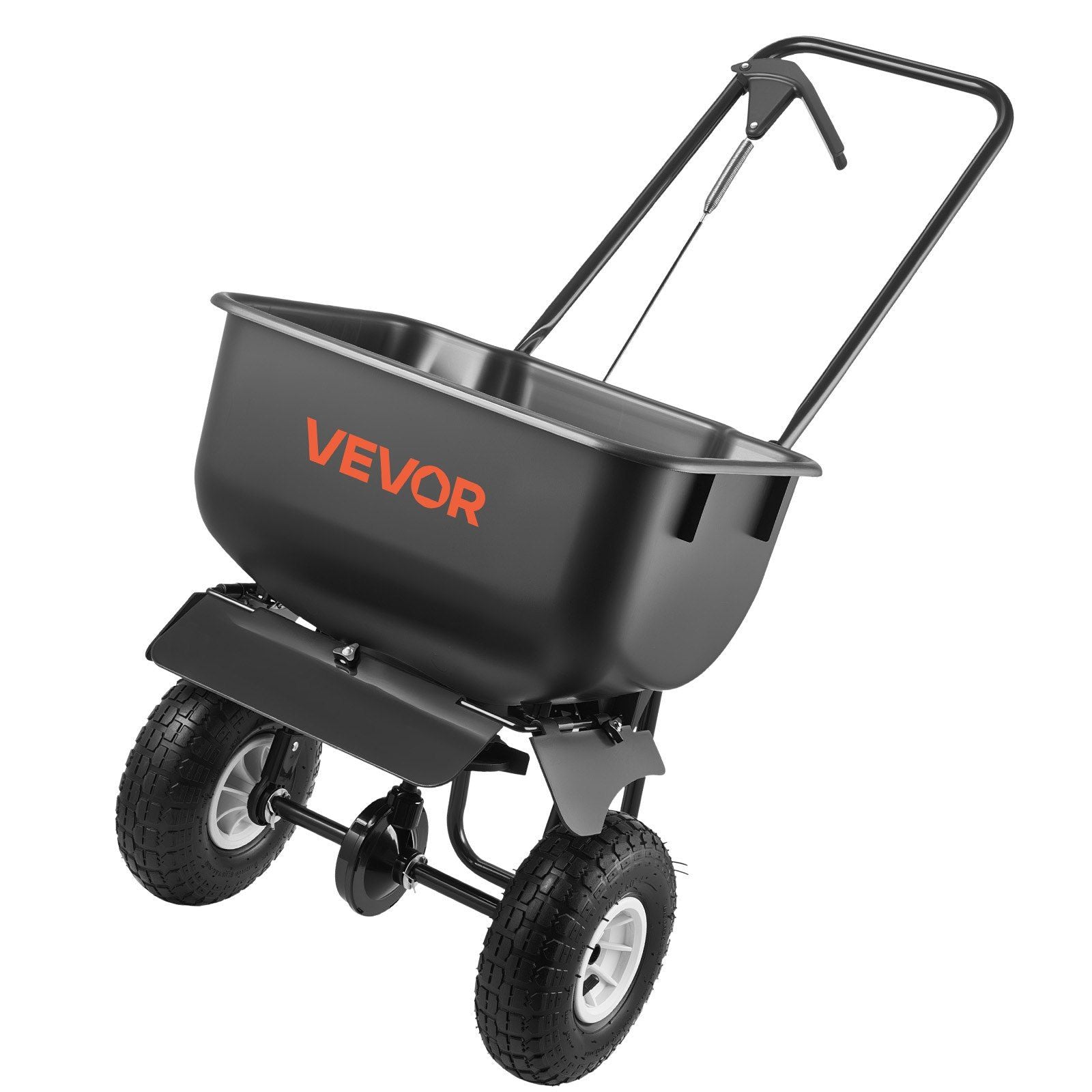 Push Lawn Spreader, 3.6m Spreading Width, Broadcast Spreader with 36.3kg Load Capacity & 10 in All-Terrain V952-TCSBJ80LBS12D3MUC001V0