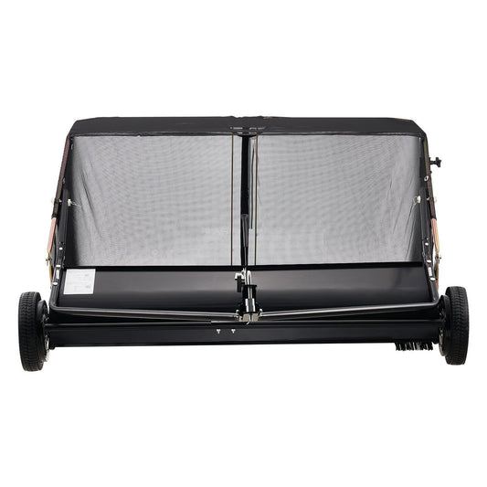 26.7 cm Tow Behind Lawn Sweeper, 26 cu.ft. Large Yard Sweeper, Adjustable Sweeping Height, Heavy Duty Leaf & V952-TCSCPQSQHC52N656O001V0