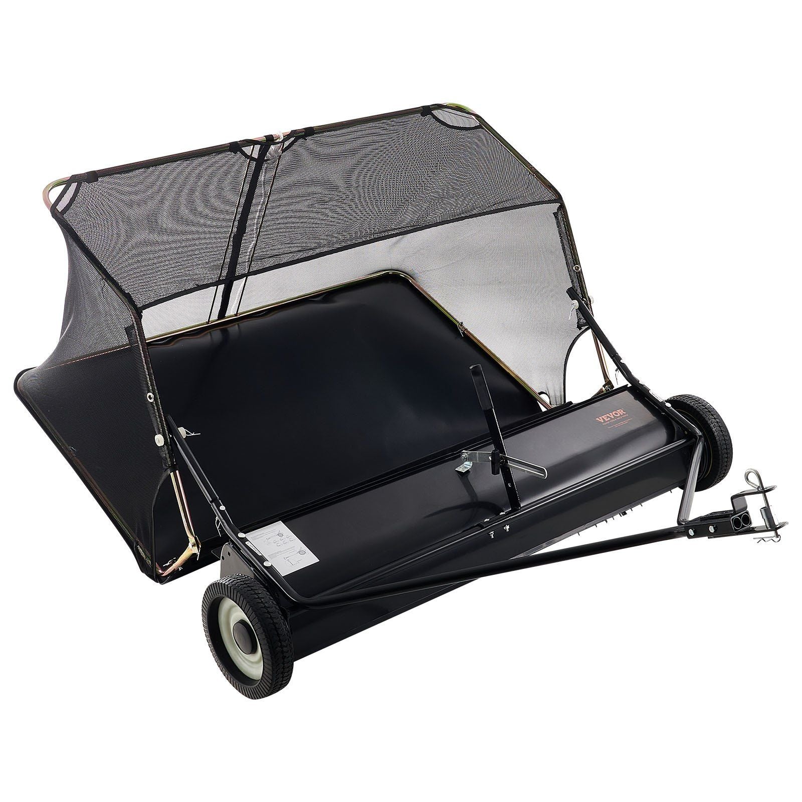26.7 cm Tow Behind Lawn Sweeper, 26 cu.ft. Large Yard Sweeper, Adjustable Sweeping Height, Heavy Duty Leaf & V952-TCSCPQSQHC52N656O001V0