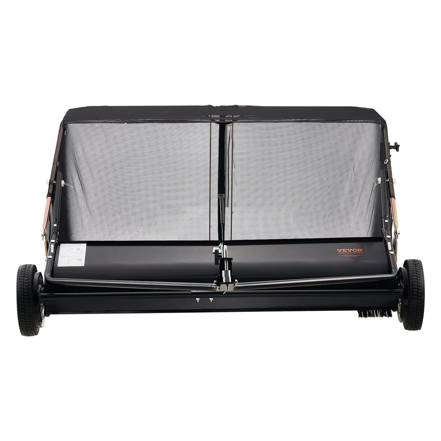 26.7 cm Tow Behind Lawn Sweeper, 26 cu.ft. Large Yard Sweeper, Adjustable Sweeping Height, Heavy Duty Leaf & V952-TCSCPQSQHC52N656O001V0