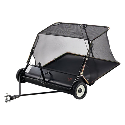 26.7 cm Tow Behind Lawn Sweeper, 26 cu.ft. Large Yard Sweeper, Adjustable Sweeping Height, Heavy Duty Leaf & V952-TCSCPQSQHC52N656O001V0