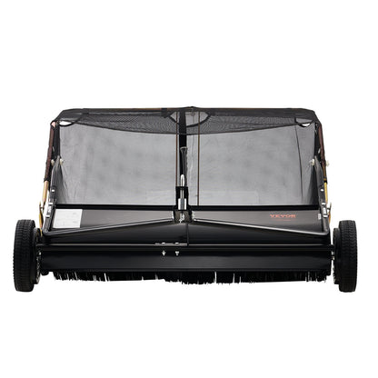 106.6 cm Lawn Sweeper Tow Behind, 12 cu.ft. Large Pull Behind Grass Sweeper, Heavy Duty Leaf & Grass V952-TCSCPQSQHS12E5UTUV0