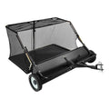 Tow Behind Lawn Sweeper, 122cm Pull Behind Yard Sweeper, 26 cu. ft Hopper Bag Capacity, Leaf & Grass V952-TCSCPQSQHS489BP0X001V0