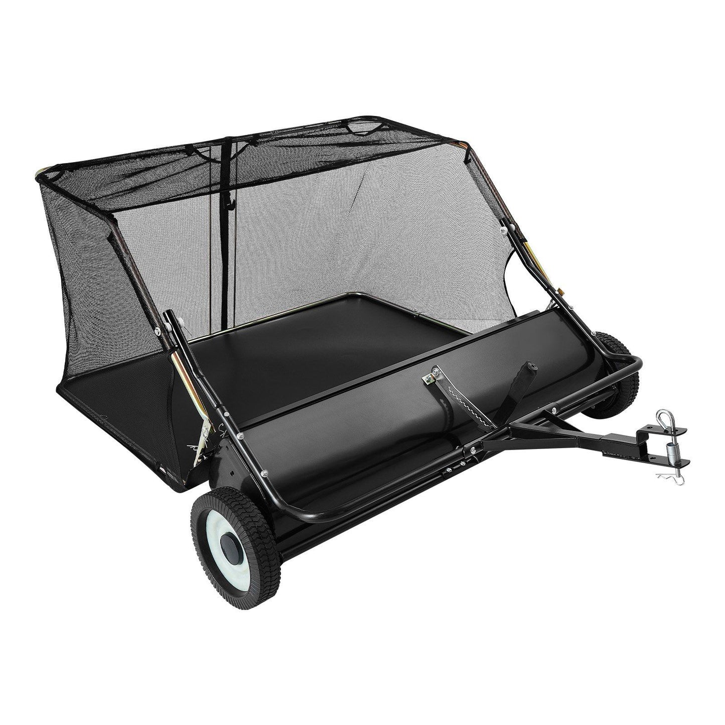 Tow Behind Lawn Sweeper, 122cm Pull Behind Yard Sweeper, 26 cu. ft Hopper Bag Capacity, Leaf & Grass V952-TCSCPQSQHS489BP0X001V0