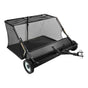 Tow Behind Lawn Sweeper, 122cm Pull Behind Yard Sweeper, 26 cu. ft Hopper Bag Capacity, Leaf & Grass V952-TCSCPQSQHS489BP0X001V0