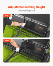 Tow Behind Lawn Sweeper, 122cm Pull Behind Yard Sweeper, 26 cu. ft Hopper Bag Capacity, Leaf & Grass V952-TCSCPQSQHS489BP0X001V0