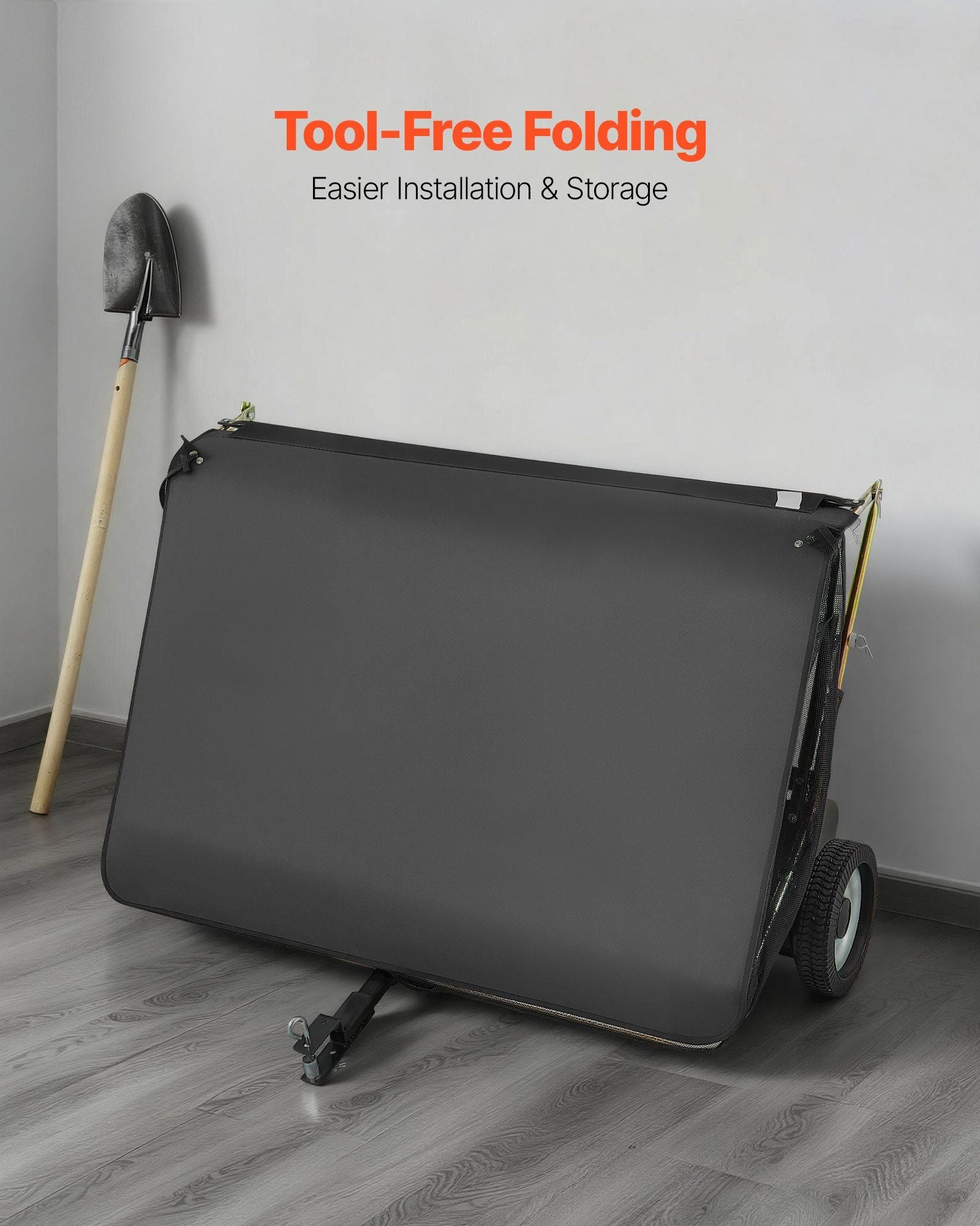 Tow Behind Lawn Sweeper, 122cm Pull Behind Yard Sweeper, 26 cu. ft Hopper Bag Capacity, Leaf & Grass V952-TCSCPQSQHS489BP0X001V0