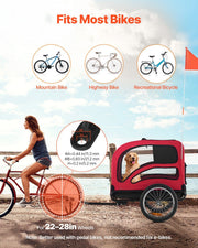 Dog Bike Trailer, Supports up to 45 kg, Pet Cart Bicycle Carrier for Small & Large Dogs, Easy Folding Frame V952-TCSCWZXCTC10QAEQQ001V0