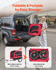 Dog Bike Trailer, Supports up to 45 kg, Pet Cart Bicycle Carrier for Small & Large Dogs, Easy Folding Frame V952-TCSCWZXCTC10QAEQQ001V0
