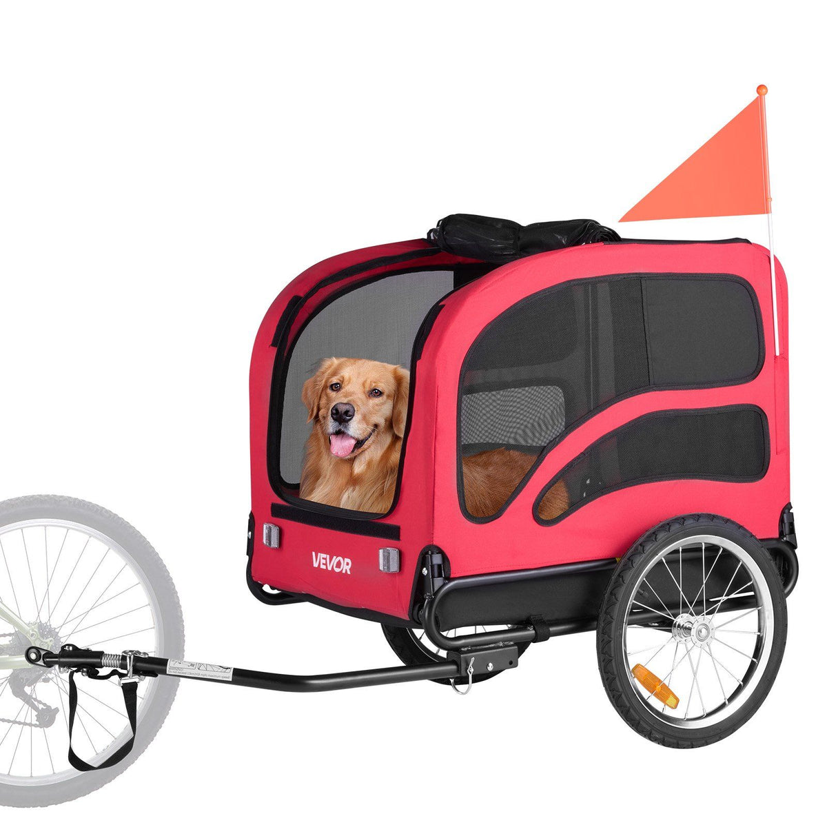 Dog Bike Trailer, Supports up to 45 kg, Pet Cart Bicycle Carrier for Small & Large Dogs, Easy Folding Frame V952-TCSCWZXCTC10QAEQQ001V0