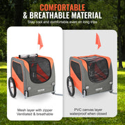 Dog Bike Trailer, Supports up to 30 kg, Pet Cart Bicycle Carrier, Easy Folding Frame with Quick Release V952-TCSCWZXCTC16LVAJAV0
