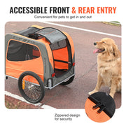 Dog Bike Trailer, Supports up to 30 kg, Pet Cart Bicycle Carrier, Easy Folding Frame with Quick Release V952-TCSCWZXCTC16LVAJAV0