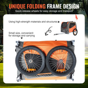 Dog Bike Trailer, Supports up to 30 kg, Pet Cart Bicycle Carrier, Easy Folding Frame with Quick Release V952-TCSCWZXCTC16LVAJAV0